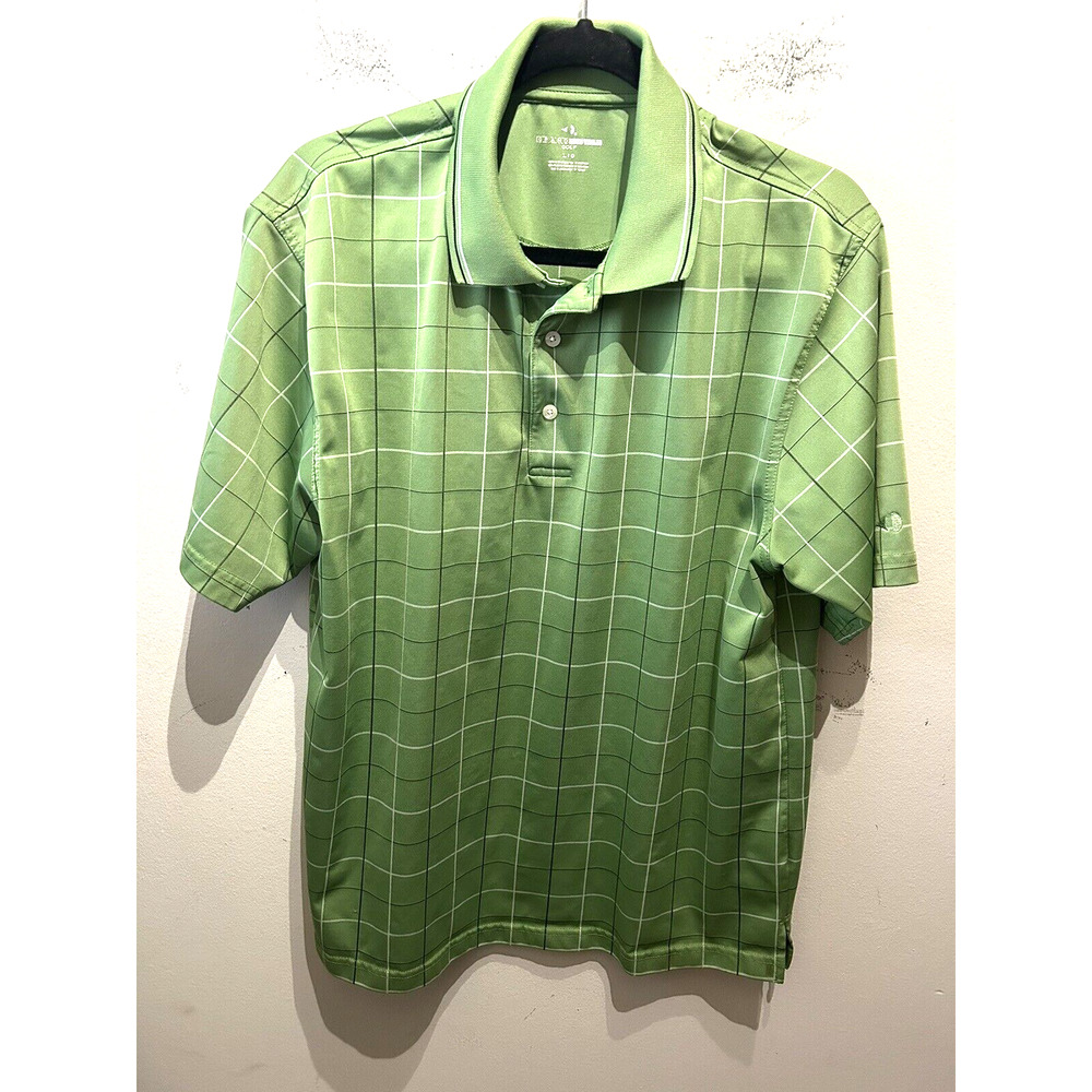 Grand Slam Light Green Grid Polo Shirt